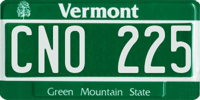 VT license plate CNO225