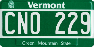 VT license plate CNO229