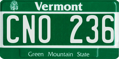 VT license plate CNO236