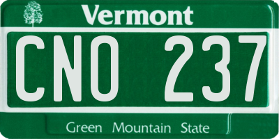 VT license plate CNO237