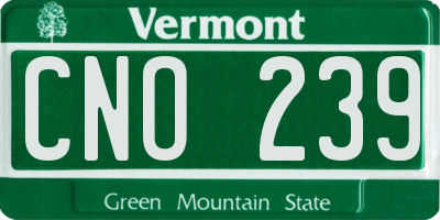 VT license plate CNO239