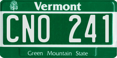 VT license plate CNO241