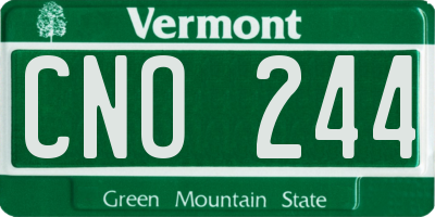 VT license plate CNO244