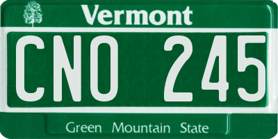 VT license plate CNO245