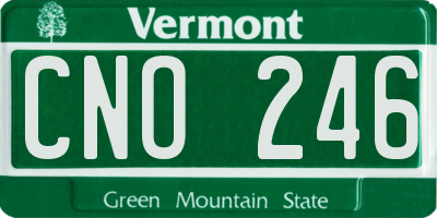 VT license plate CNO246