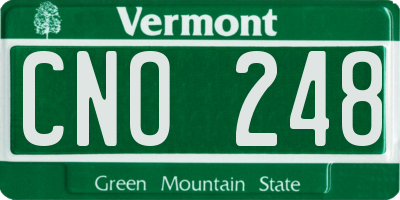 VT license plate CNO248
