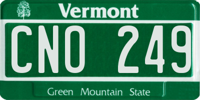 VT license plate CNO249