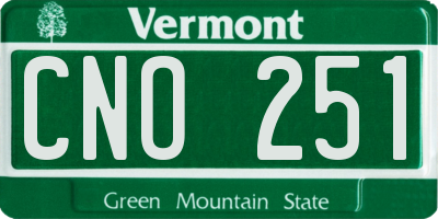VT license plate CNO251
