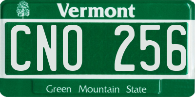 VT license plate CNO256