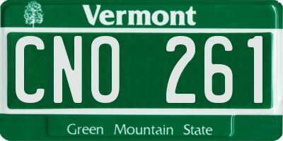 VT license plate CNO261