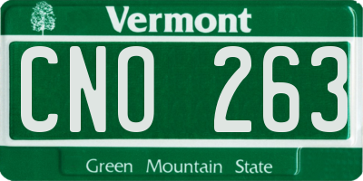 VT license plate CNO263