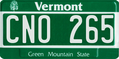 VT license plate CNO265