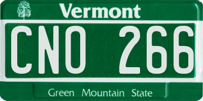 VT license plate CNO266