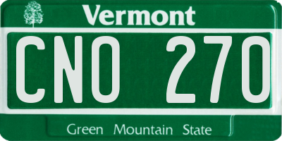 VT license plate CNO270