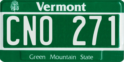 VT license plate CNO271