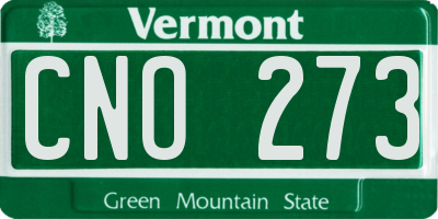 VT license plate CNO273