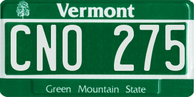 VT license plate CNO275
