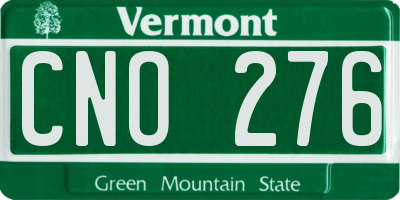 VT license plate CNO276