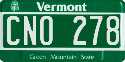 VT license plate CNO278