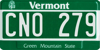 VT license plate CNO279