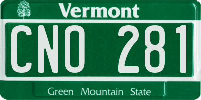 VT license plate CNO281