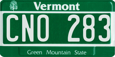 VT license plate CNO283