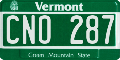 VT license plate CNO287