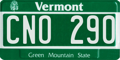 VT license plate CNO290