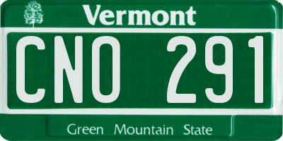 VT license plate CNO291
