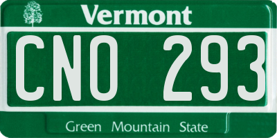 VT license plate CNO293