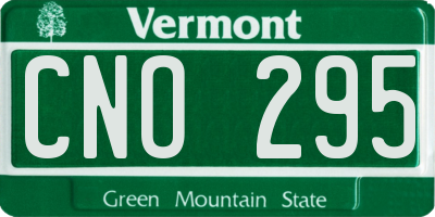 VT license plate CNO295