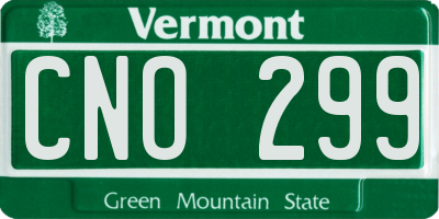 VT license plate CNO299