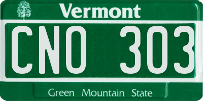 VT license plate CNO303