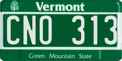 VT license plate CNO313