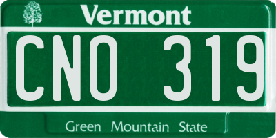 VT license plate CNO319