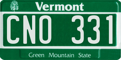 VT license plate CNO331