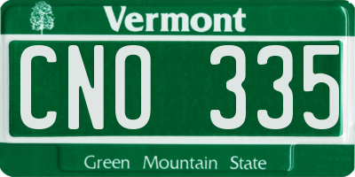 VT license plate CNO335