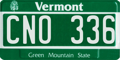 VT license plate CNO336