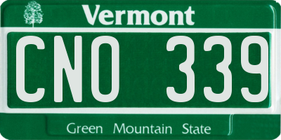 VT license plate CNO339