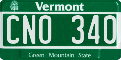 VT license plate CNO340