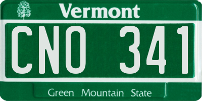 VT license plate CNO341