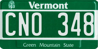 VT license plate CNO348
