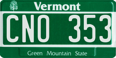 VT license plate CNO353
