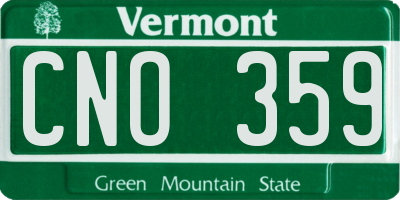 VT license plate CNO359
