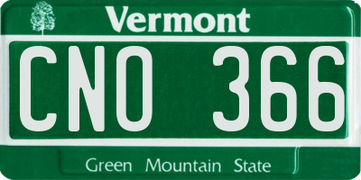 VT license plate CNO366