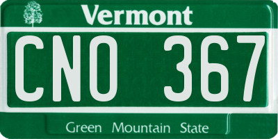 VT license plate CNO367