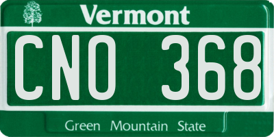 VT license plate CNO368