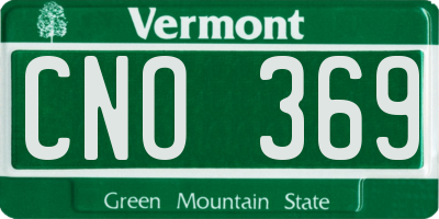 VT license plate CNO369