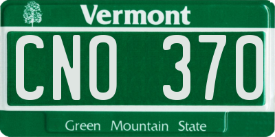 VT license plate CNO370