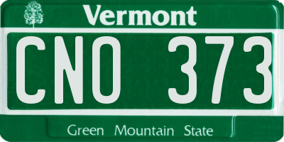 VT license plate CNO373